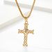 Celtic knot hollow titanium steel cross necklace neutral style men and women wear eternal knot pendant_ipsvogv.com