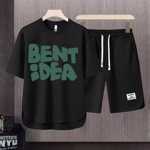 Men's Clothing 2024 Waffle Casual Summer Suit Men's Loose Teen Short sleeved T shirt Shorts Handsome Two piece Suit_ipsvogv.com