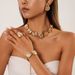 Minimalist Fashion Ring Earring Jewelry Set Ocean Style Conch Exaggerated Bracelet Necklace For Women_ipsvogv.com
