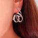 Cao Shi's Line Wrapped Earrings Have A Niche Design Sense, Fashionable Women's Trend, Zircon Inlaid Earrings, New Trend_ipsvogv.com