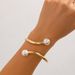 Personalized Irregular Metal Line Spring Open Pearl Bracelet Bracelet_ipsvogv.com