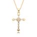 Minimalist Cross Pendant Necklace - Cubic Zirconia Elegant Statement Jewelry, High-End Net Celebrity Style For Women (C268)_ipsvogv.com
