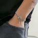 Hip-Hop Lightning OT Buckle Trendy Niche Fashion Wristband Men's Bracelet Jewelry_ipsvogv.com