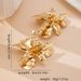 Exaggerated Temperament Metallic Large Flower For Women, Internet Celebrity Style, Unique Street Fashion Floral Earrings_ipsvogv.com