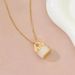 Chinese Style Satisfactory Titanium Steel Necklace, Women's Fashionable Temperament Jade Round Light Luxury_ipsvogv.com