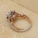 Sanjie Commuter Rose Gold White Diamond Round Flower Edge Cross Ring Korean Edition Fashion Accessories For Women_ipsvogv.com