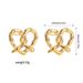 Unisex Simple All Match Super Fairy Brei Knot Three Dimensional Cross Copper Crossing Diamond Love Knot Heart Shaped Earrings_ipsvogv.com
