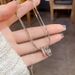 Autumn And Winter New Collection, Cool Style, Fashionable Metal Double Ring Necklace, Light Luxury, High-end Niche_ipsvogv.com
