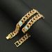 Exaggerated Colorful Square Cuban Chain Trendy Necklace Hip Hop Street Dance Wear Full of Diamond Dominant Men's Jewelry_ipsvogv.com