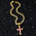 New Rose Pendant Hip Hop Creative Personalized Cross Necklace_ipsvogv.com