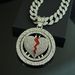 Hip Hop Style Men's Alloy Full Diamond Personalized Trend Rotating Heart Breaking Pendant Niche Rap Necklace For Men_ipsvogv.com