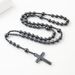 Natural Bright Black Pendant Cross Men And Women Necklace_ipsvogv.com