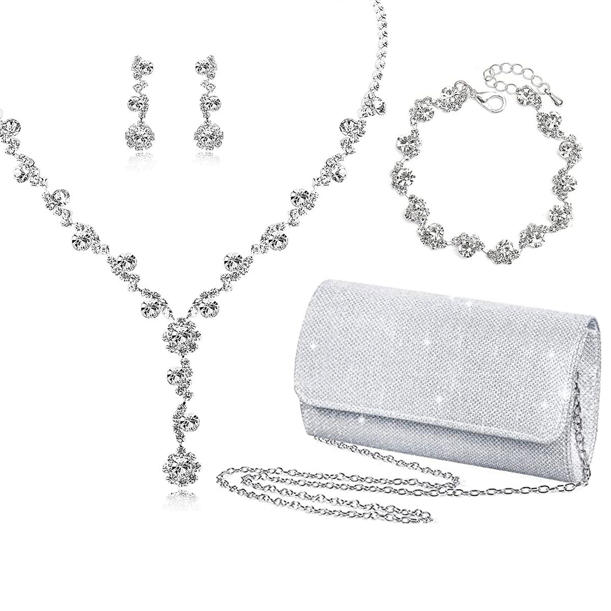 Wedding evening wear package bridal jewelry bridal necklace set wedding birthday jewelry_ipsvogv.com