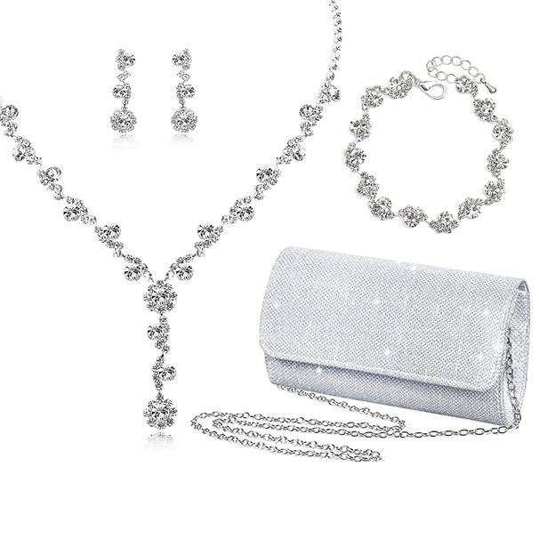 Wedding evening wear package bridal jewelry bridal necklace set wedding birthday jewelry_ipsvogv.com