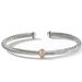 Stainless Steel Bracelet Titanium Steel Wire Rope Two Color Open Bracelet_ipsvogv.com