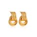 Unisex Fashion Personality Niche Earrings Cold Style Double Ring Earrings High End Cross Double Ring Hoop Earrings_ipsvogv.com