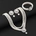 Hot Selling Flower Pearl Necklace Women Three-Piece Set Suitable For Wedding And Evening Banquet_ipsvogv.com