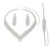Women’s Jewelry Set Fashion Rhinestone Necklace Earrings Bracelet Three Piece Set Bridal Wedding Evening Party Accessories Necklace_ipsvogv.com