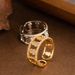 Fashionable Hollowed Out Diamond Inlaid Zircon Gourd Fulu Open With Color Retention For Men Women, Versatile And_ipsvogv.com