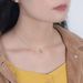 Women's Jewelry S925 Sterling Silver Natural Amethyst Peridot Pendant Necklace Female Niche Light Luxury Colored Gem Clavicle Chain_ipsvogv.com