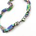 Rainbow Iridescent Stainless Steel 8.5mm Width Man's Woman's Necklace Bracelet Chain Jewelry_ipsvogv.com