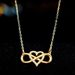 Romantic Fashion Silver Gold Color Infinity Forever Love Necklace Cz Happiness Heart Pendant Necklace For Women Gift Jewelry_ipsvogv.com