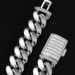 Hip Hop Men's 20mm Cuban Personality Plain Chain Copper Inlaid Zircon Bracelet_ipsvogv.com