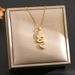 Trendy Micro Inlaid Zircon Snake Shaped Titanium Steel Necklace For Women's Fashion Personality Ins Style Collarbone_ipsvogv.com