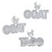 Hip Hop New GOAT Letter Pendant Wearing 12mm Cuban Chain Trendy Men's Necklace_ipsvogv.com