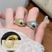 Minimalist Waterdrop Ri, Women's Geometric Smooth Surface Versatile Ins Style, Niche Fashion, Personalized Open End_ipsvogv.com