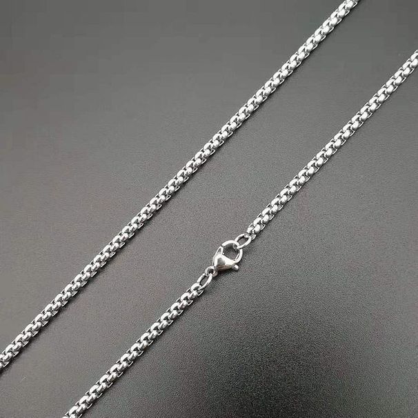 Stainless steel vacuum color preservation vacuum plated K gold square pearl necklace_ipsvogv.com