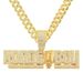 Personalized full diamond letter microphone splicing pendant necklace for trendy men's hip-hop cool karaoke rap dressing_ipsvogv.com