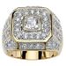 Unisex men's gold plated zircon ring hot trend jewelry hip hop ring best selling_ipsvogv.com
