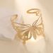 Fashionable Jewelry Design Exaggerated Metal Texture Hollow Bowknot Women's Arm Bracelet Bangle_ipsvogv.com