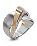 Ladder Square Zircon Minimally Plated Rose Gold Double Color Bow Cross Ring_ipsvogv.com