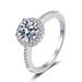 S Mosang Diamond Women's Micro Set Round Bag Square Classic Six Claw Proposal Ring_ipsvogv.com