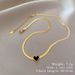 Body 【 Full Titanium Steel 】 Love Plate Set With Unique And Simple Personality, Real Gold Necklace Inside The Wind 【 】 Personality,_ipsvogv.com