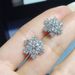 Cao Shi Star's Same Japanese And Korean Style Christmas Snowflake Zircon Female Sweet Student Earrings_ipsvogv.com