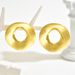 Fashion OL women's niche, light luxury, high-end, circular hollow design, earrings, gold earrings_ipsvogv.com