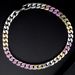 Men's Jewelry Fashion Jewelry Colorful Diamond Stainless Steel Cuban Necklace Niche Design Light Luxury Titanium Steel Hip Hop Jewelry_ipsvogv.com