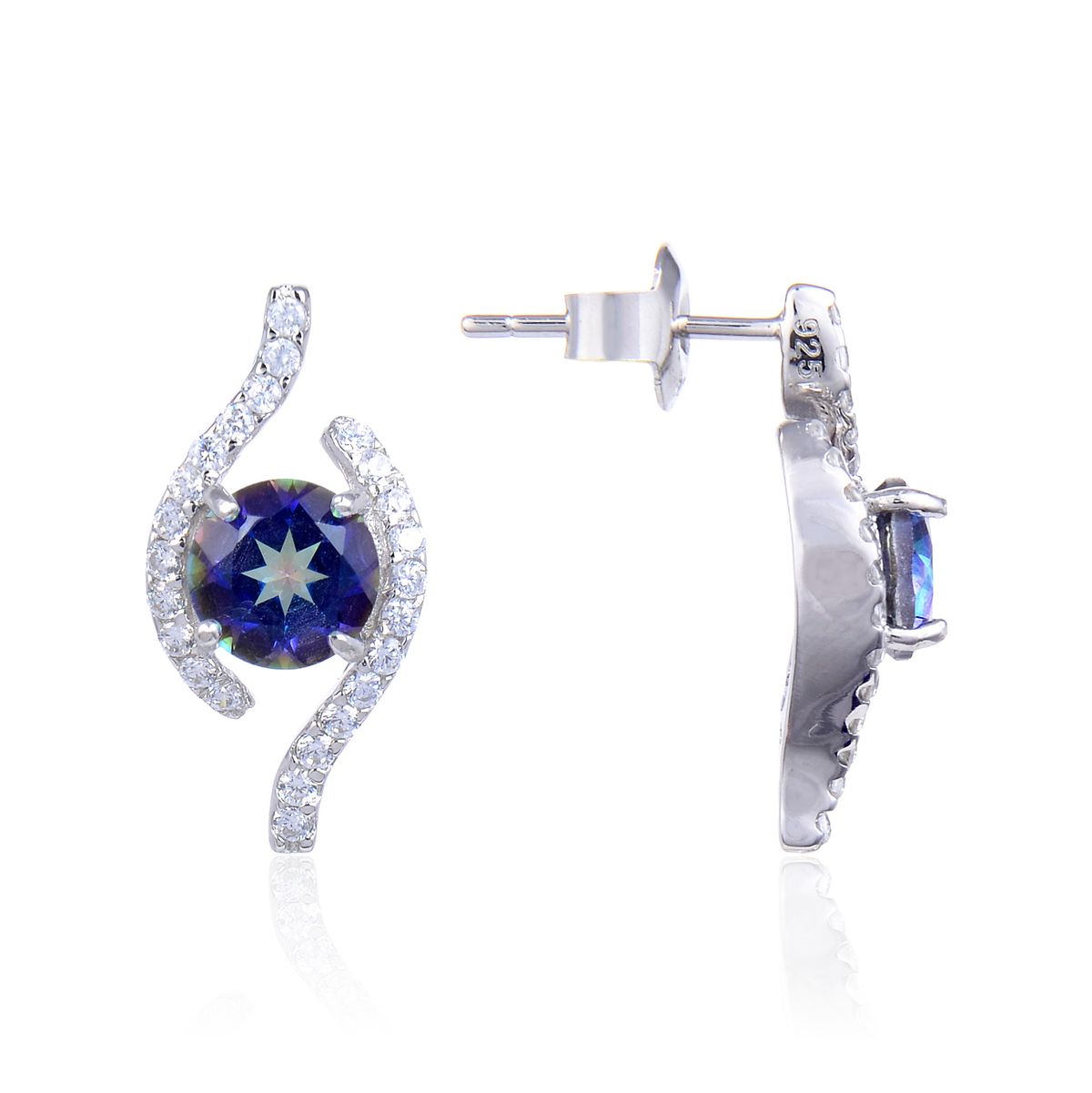 Soft Natural Topaz Earrings New Garnet S925 Sterling Silver Inlaid Colored Gemstone Earrings Female Vibrato_ipsvogv.com