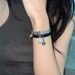 Y2k Sweet Cool Hot Girl Star Pendant Adjustable Stacking Bracelet Millennial Style Niche Design Titanium Steel Couple Bracelet_ipsvogv.com