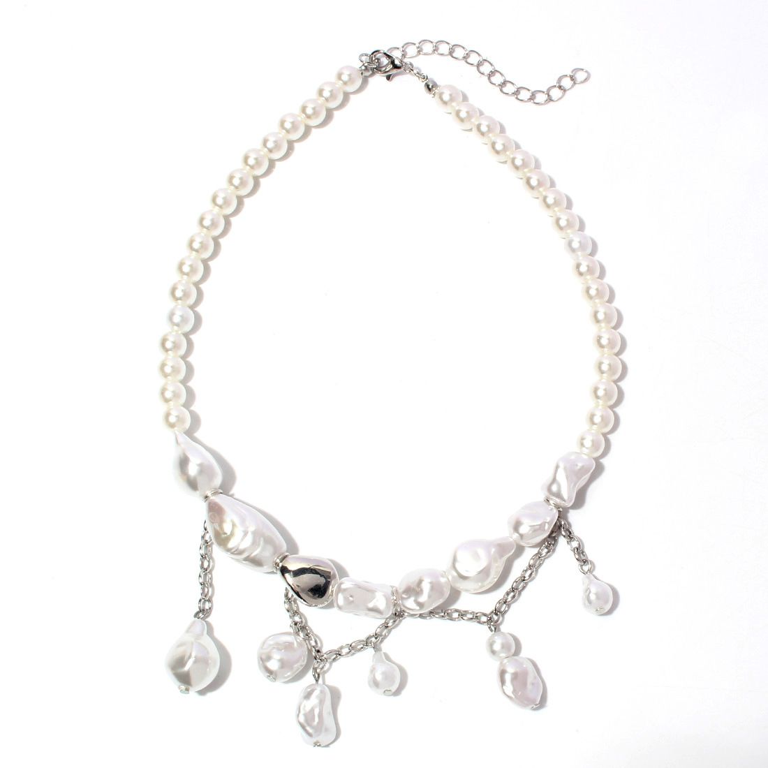 Ins Fashion Accessories Simple Special Shaped Pearl Pendant Women's Necklace Clavicle Chain_ipsvogv.com