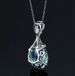 Clara Blue Treasure Pendant With Women's Diamonds, Colorful Necklace, Valentine's Day Gift Jewelry_ipsvogv.com