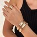 Punk Metal Irregular Wrinkle Women's Fashion Design Open Set Bracelet_ipsvogv.com