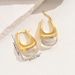 Ladies' with a niche light style, featuring geometric luxury design and inlaid transparent resin ear, versatile_ipsvogv.com