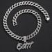 Hip Hop Street Rap 3D Full Diamond Flame Letter GOTIT Pendant Fashion Trendy Men's Necklace_ipsvogv.com