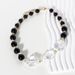 Jewelry exaggerated transparent crystal bead necklace black pearl collarbone chain NK23780_ipsvogv.com