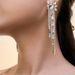 Irregular Smart Long Diamond Chain earrings High-grade Geometric Tassel Zircon earrings Female earrings_ipsvogv.com