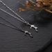 Halloween Dark Sweet Cool Wind Bat Wings Necklace For Women's Black And White Winged Couples_ipsvogv.com
